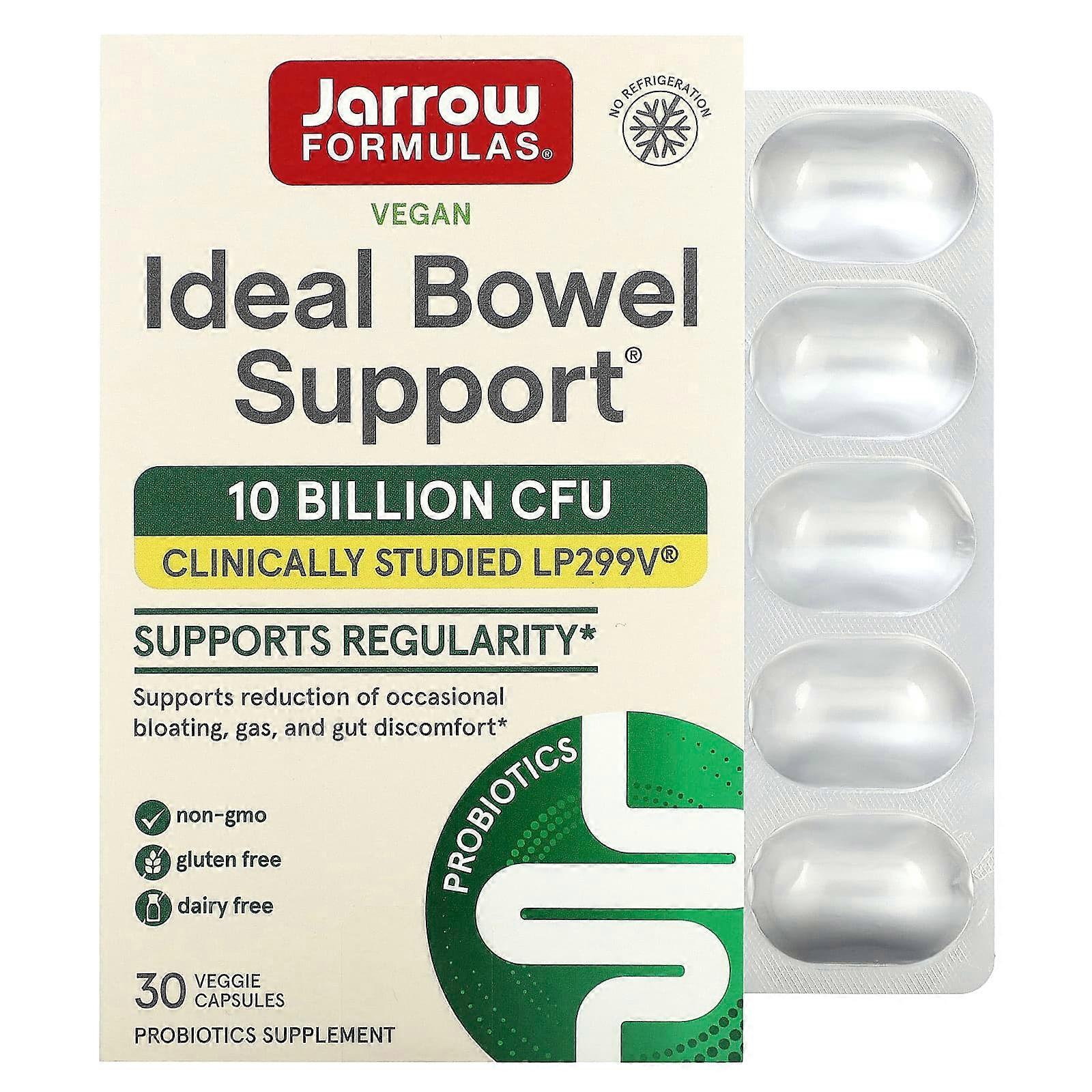 Jarrow Formulas, Ideal Bowel Support, 299v, 10 Billion, 30 Veggie Caps