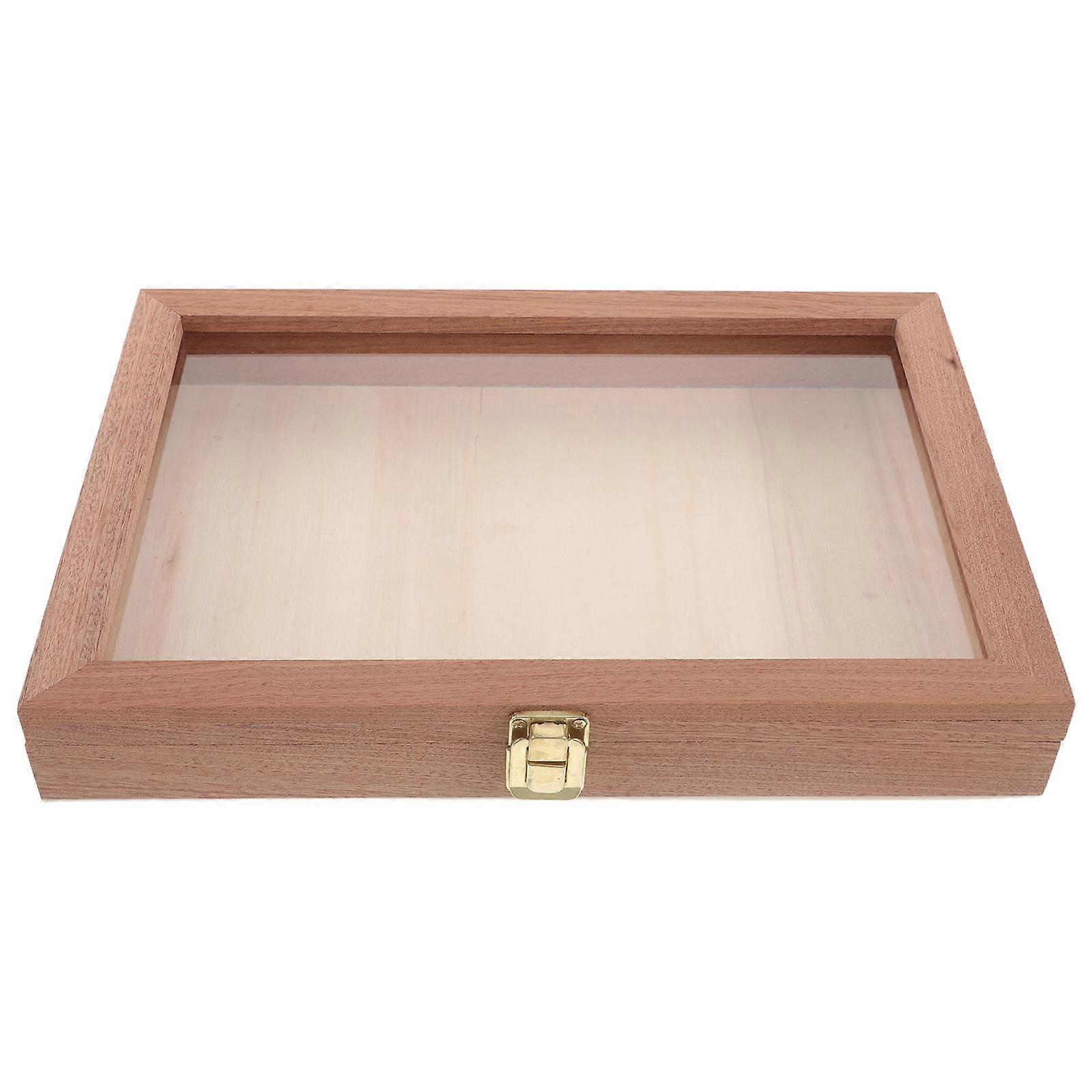 Coffee Wood Storage Box for Keepsake Organizer with Rectangular Shape