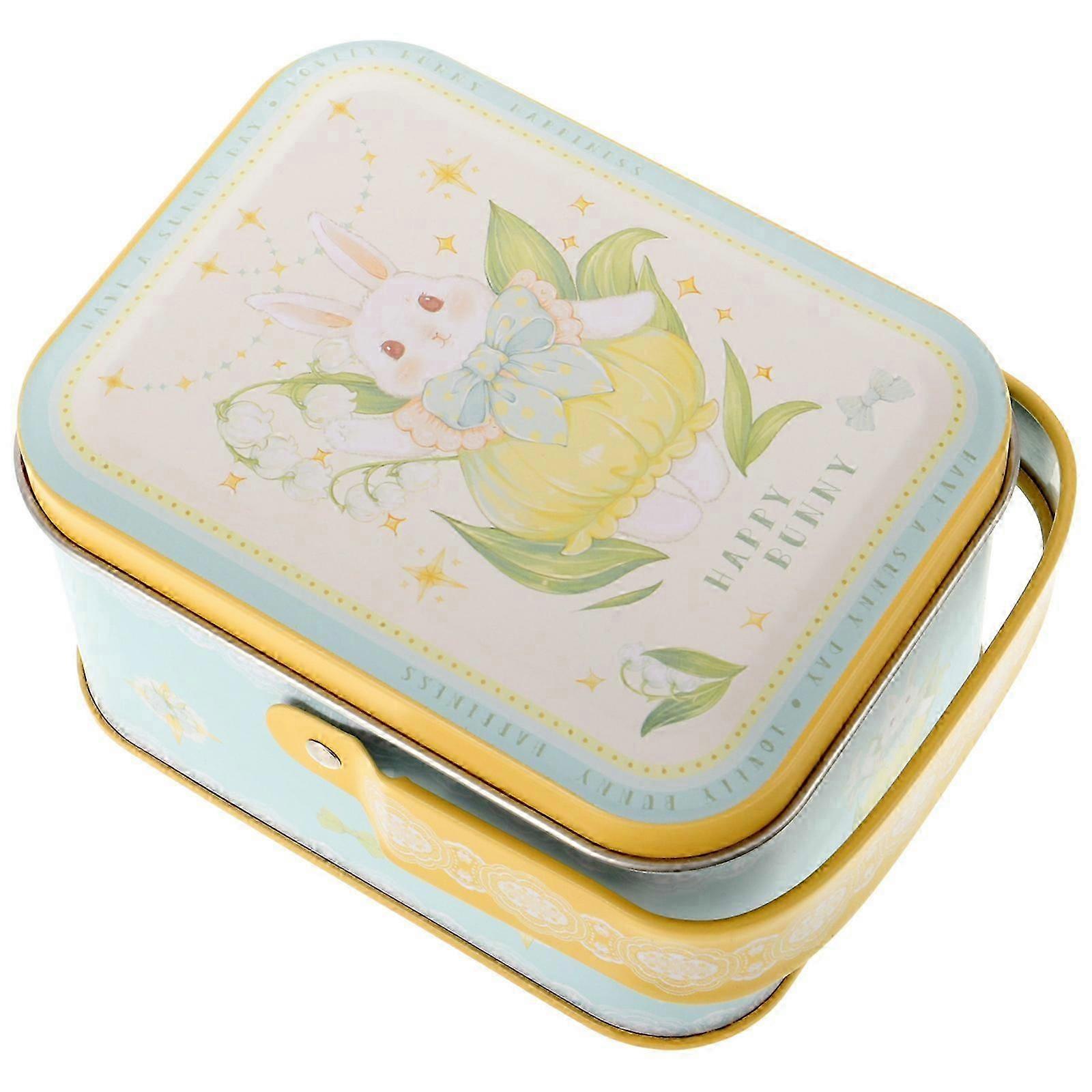 Small Storage Box Rectangular Iron Treat Box Organization For Weddings Easter Receptions 5Pcs Durable Design