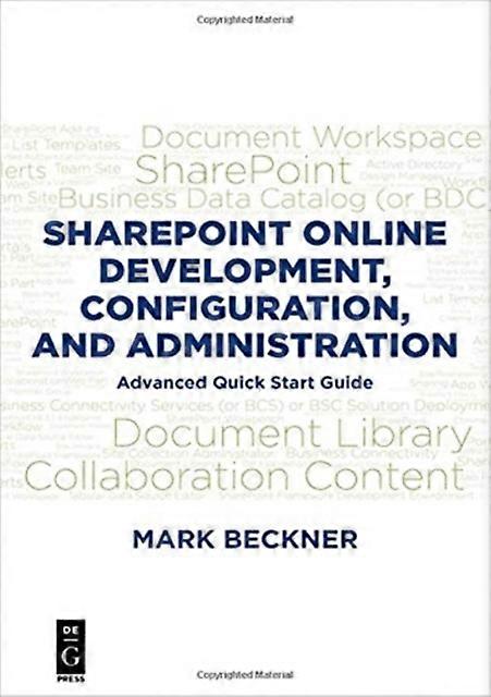 Sharepoint Online Development Configuration And Administration - Mark Beckner - Paperback - en Book