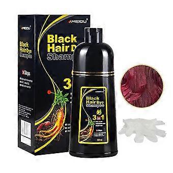 500ml Unisex hårfärgningsschampo Skonsamma ingredienser Hårfärgningspasta för långt kort hår,kkoukL