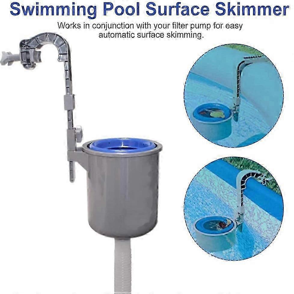 Wall Mounted Pool Skimmer Surface Separator Compatible with Filter Pump