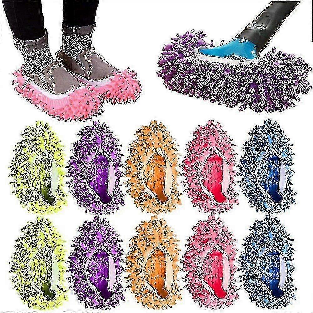 10-pack Mop Slippers, Floor Cleaning Mop Socks