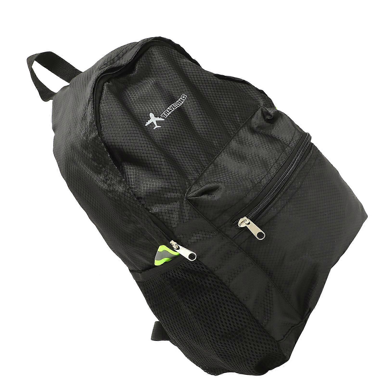 Travel for Camping Outdoor Use 2Pcs Foldable Grid Pattern Backpack