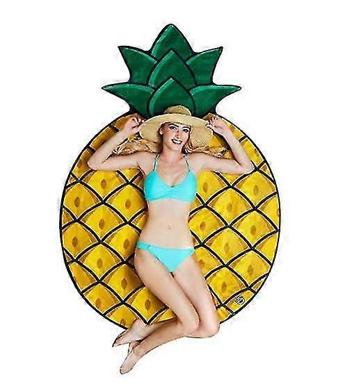 Round Pineapple Design Beach Mat