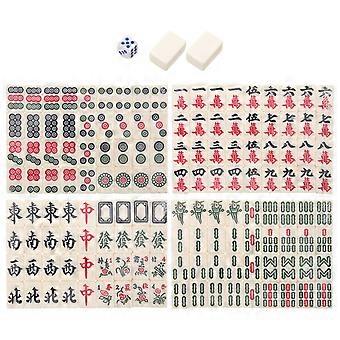 Mini Mahjong Set for Playing 1Set Table Kit Resin Durable Assorted Color