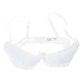Sutiã feminino com bojo e renda, modelo push-up, bojo 1/4, estilo balconete, com aro, cor vermelha, tamanho 80C (novidade).
