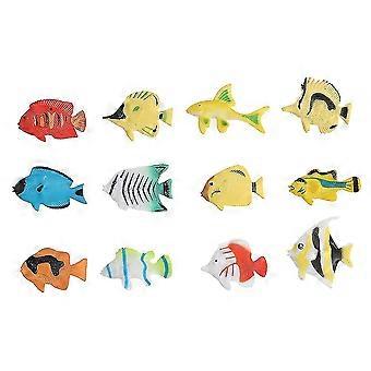 24pcs Ocean Animal Tropical Fish Figure Model Preschool Kids Educational Toys