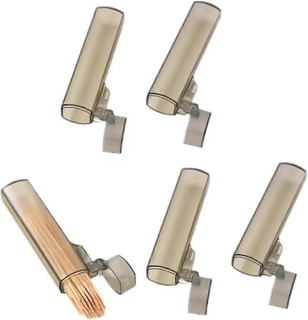 6.8cm Pack of 5 Mini Portable Toothpick Boxes