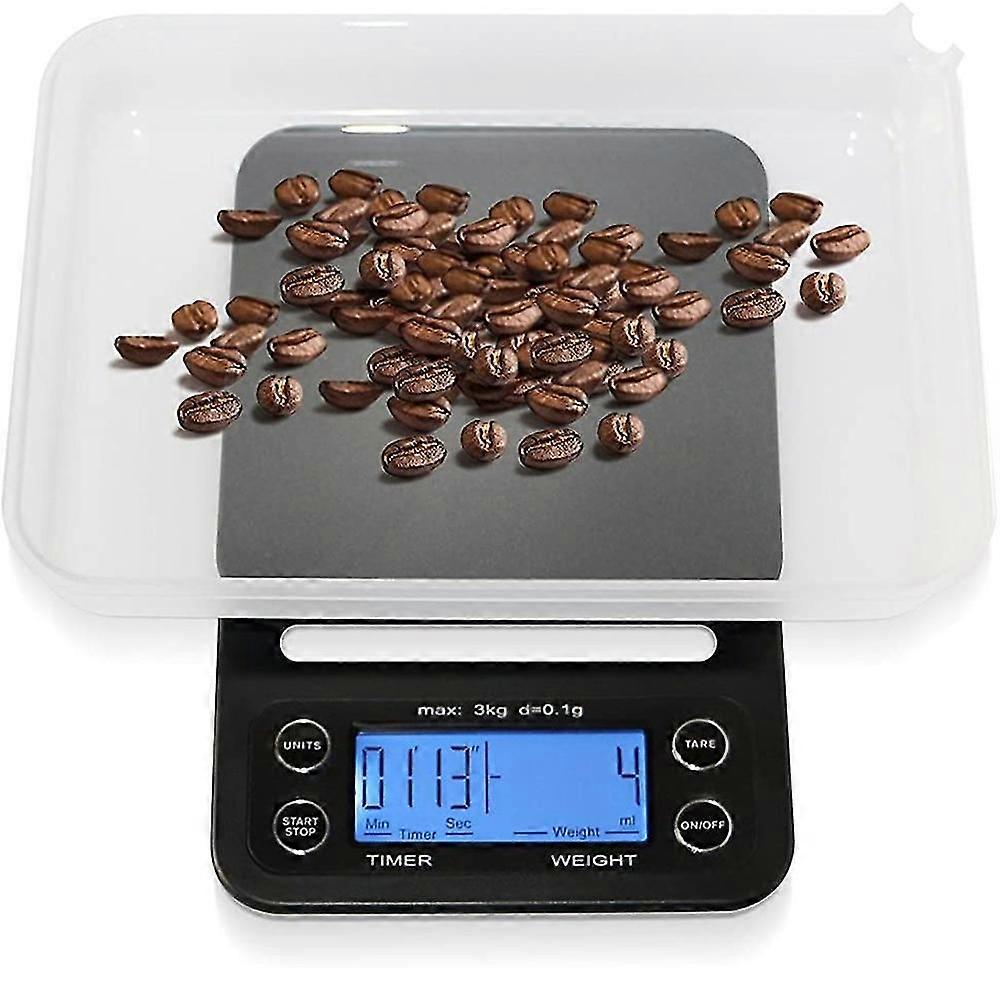 Digitale Kaffeewaage mit Timer, tragbare Multifunktionswaage