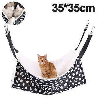 35*35 Schwarz und Weiß Polka Dot Hängematte, Käfig Haustier Hängematte Für Katzen, Welpen, Kaninchen oder andere Kleintiere.