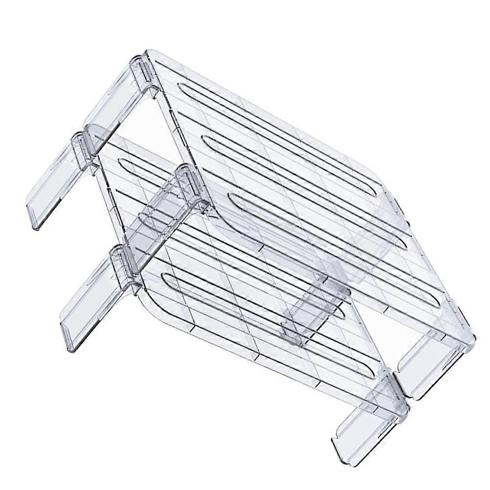 2pcs Refrigerator Organizer Shelf Fridge Stackable Storage Rack Kitchen Storage Rack