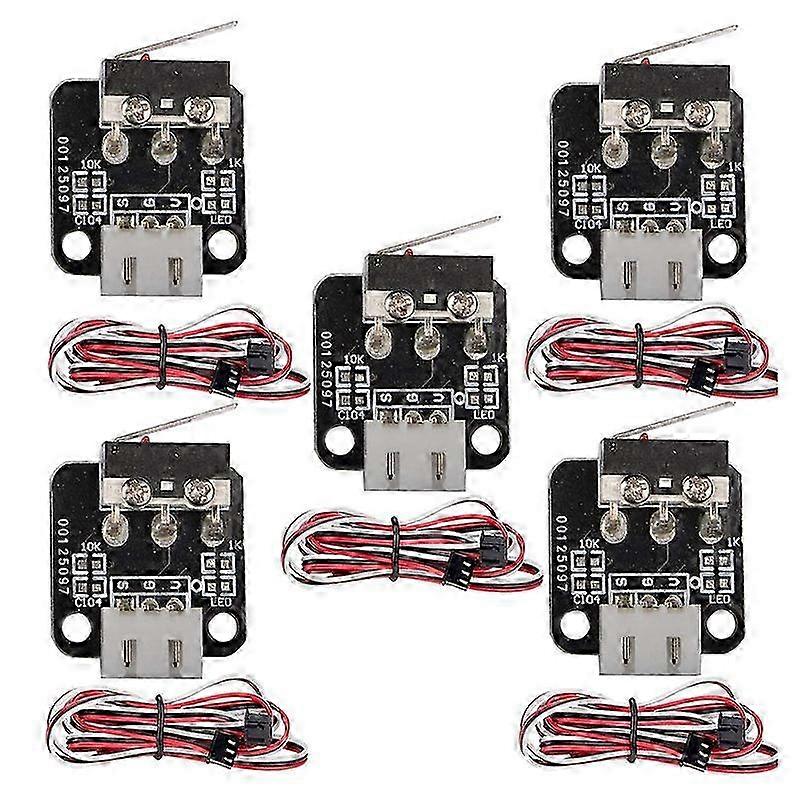 5Pcs 3Pin compatible withEnd Stop Limit Switch with Cables,3D Printer Limit Switchs,Mechanical Endstop Switch Module compatible withCR 10