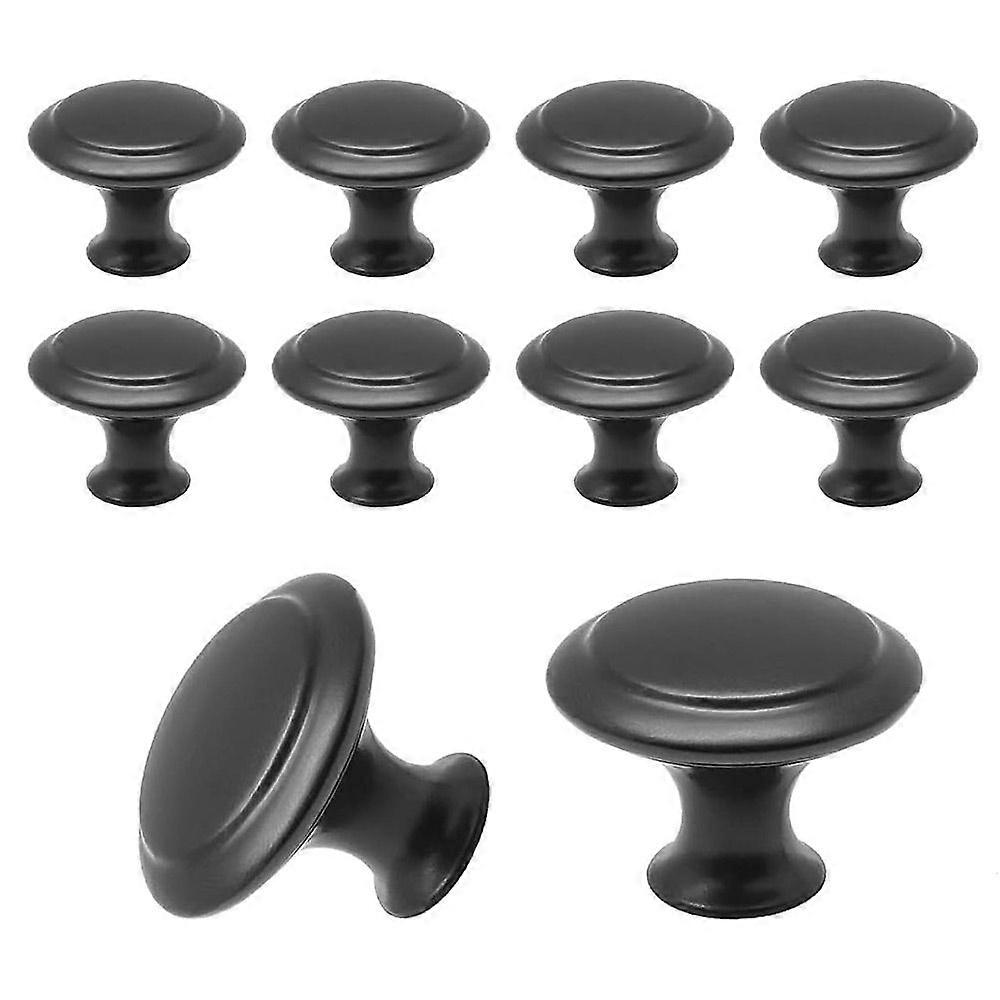 Knobs for doors and drawers - 27mm 10-pack Black [XR]