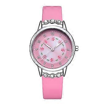 Pink Waterproof Quartz Watch Kids Cartoon Watch for Kids Use