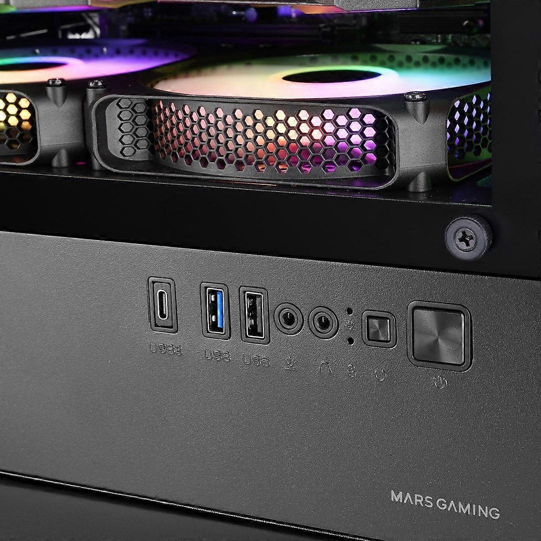 Caja para ordenador Mars Gaming Mcquantum Midi Tower negra