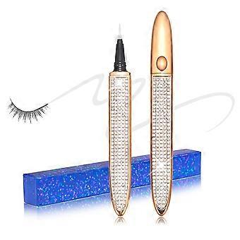 Zelfklevende eyeliner en wimperlijmpen, waterdicht, sneldrogend, langdurig, 2-in-1 functie.