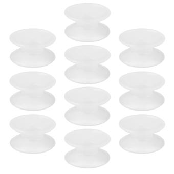 Lot de 10 ventouses double face en silicone pour aquarium en verre