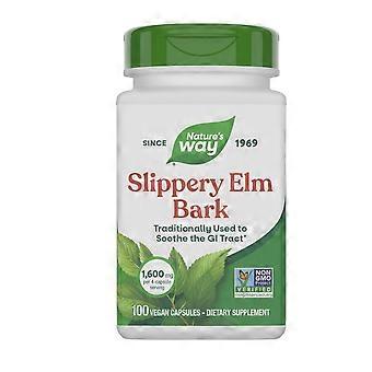 Nature's Way Slippery Elm Bark, 1600 Mg, 100 Veg Caps (Pack of 1)