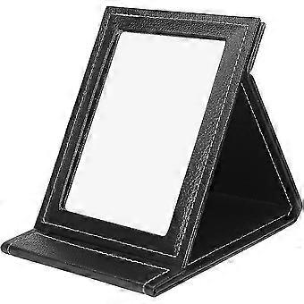 Portable Foldable Mirror Makeup Mirror With Adjustable Stand,black