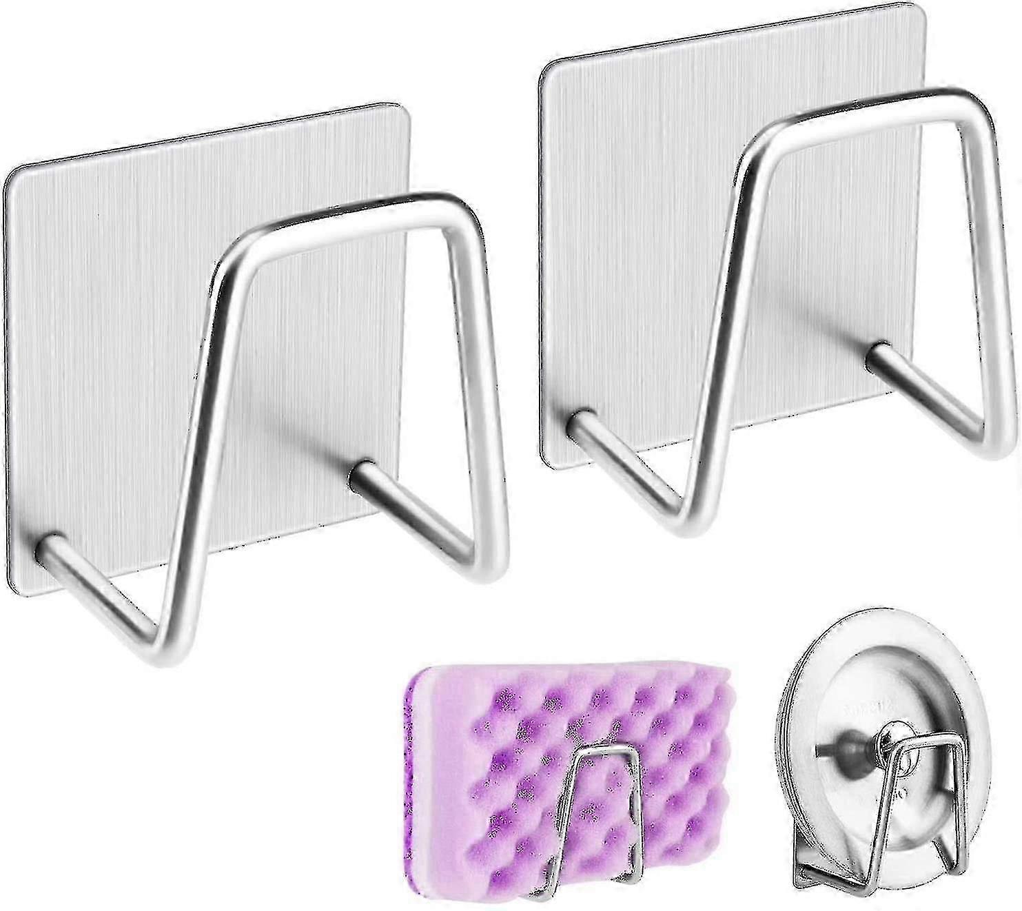 4 Pcs Self-adhesive Kitchen Sink Holder,sponge Holders