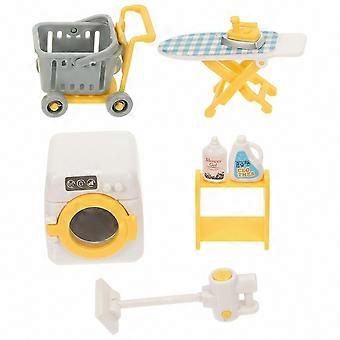 Pretend Toy Washing Machine 1 Set Mini Dollhouse Accessory for Decoration