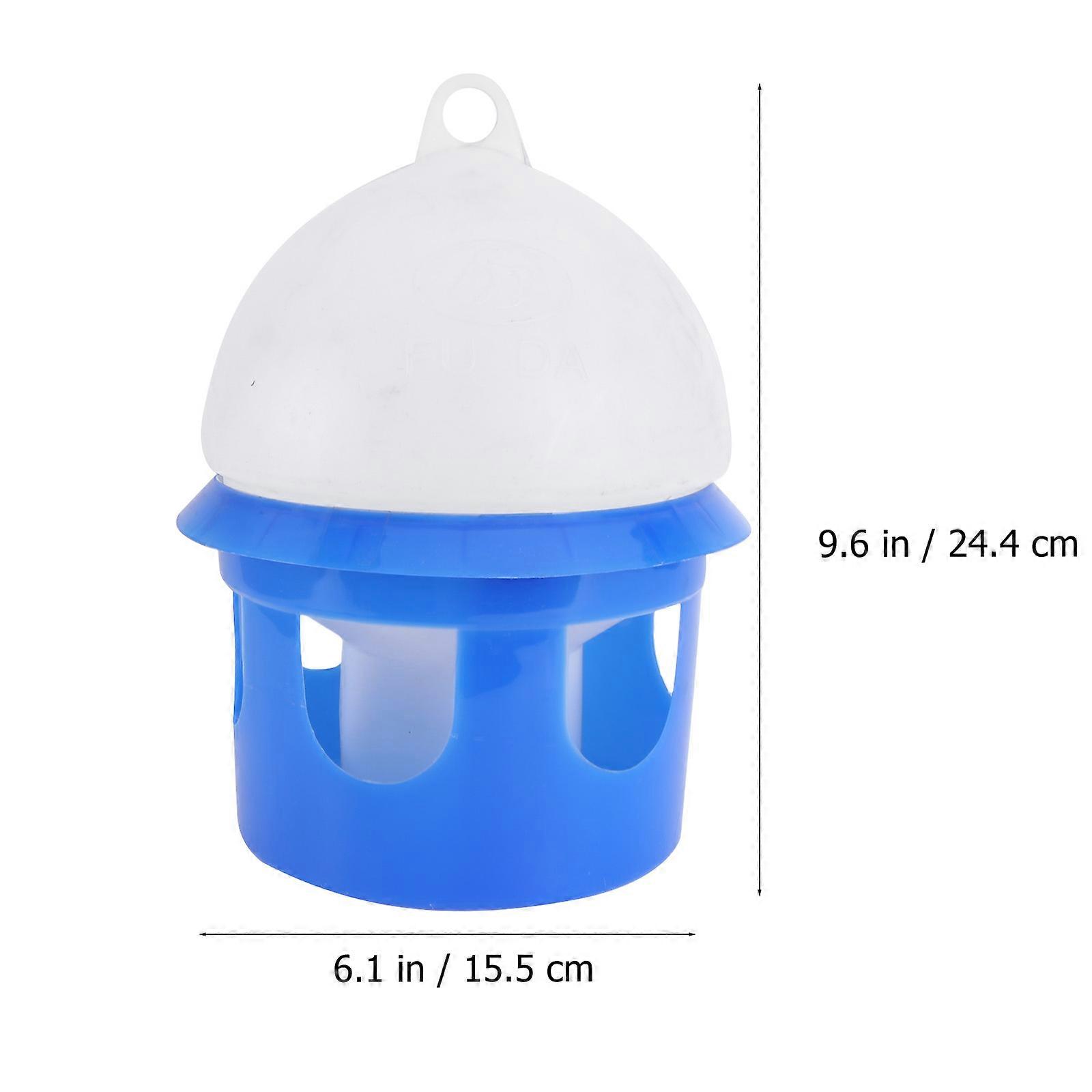 Blue Automatic Bird Water Dispenser for Practical Use 1Pcs Plastic Container