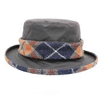 Natalie Wax Tweed Band Hat ZH186 Brown