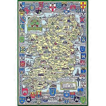 Juego de rompecabezas del mapa histórico de Irlanda para adultos y niños268