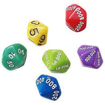Set of 6 numbered dice for fun board games and party accessories.WHBYV