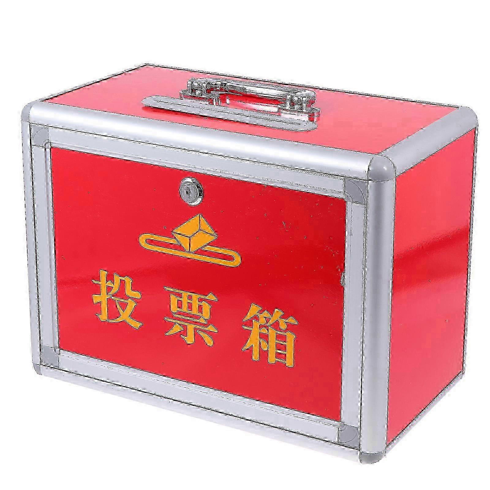 Aluminium-Edged Red Voting Box