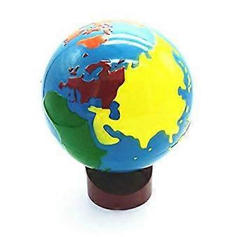 Montessori Globe lapsille - interaktiivinen oppimislelu värikkäällä maantieteen esitteellä ja puisella pohjalla