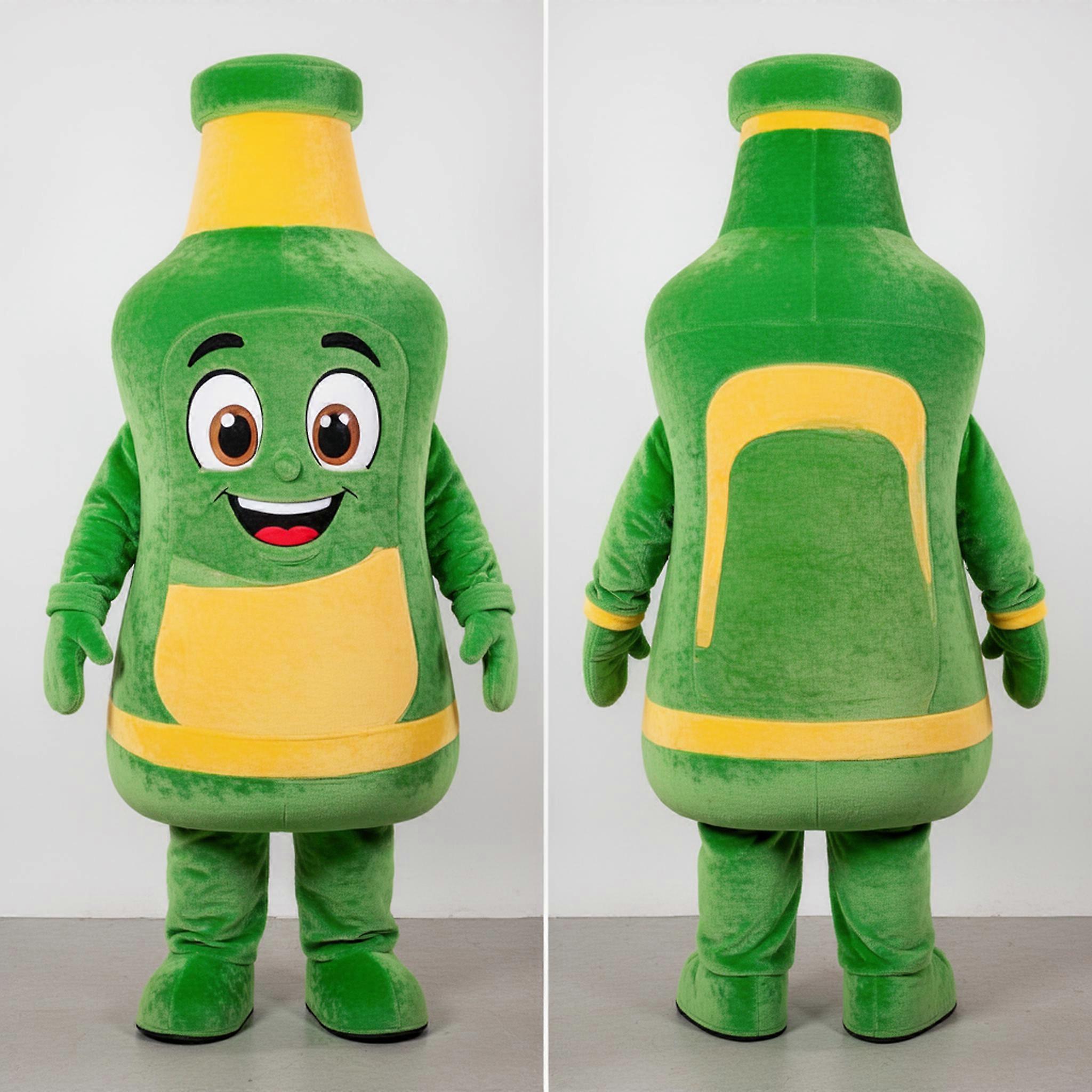 MASTICOT Green Mustard Bottle Mascot