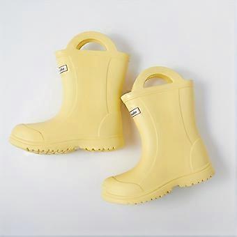 Lightweight Anti-Slip Rain Boots, Durable Comfortable Sole, Boys And Girls Fashion Rain Boots, Handle Design, Easy to Clean, Suitable for Outdoor Leis