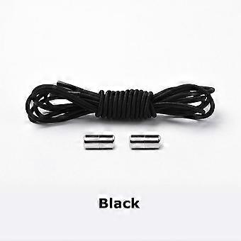 1Pair Elastic Shoelaces Round No Tie Shoe laces Sneakers Shoelace Kids Adult Rubber elastic Laces Lock One Size Fits All Shoes