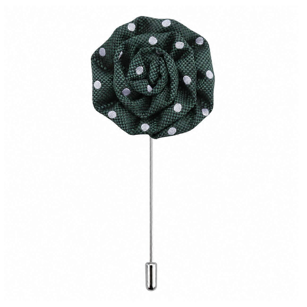 Bottle Green Polka Dot Lapel Pin