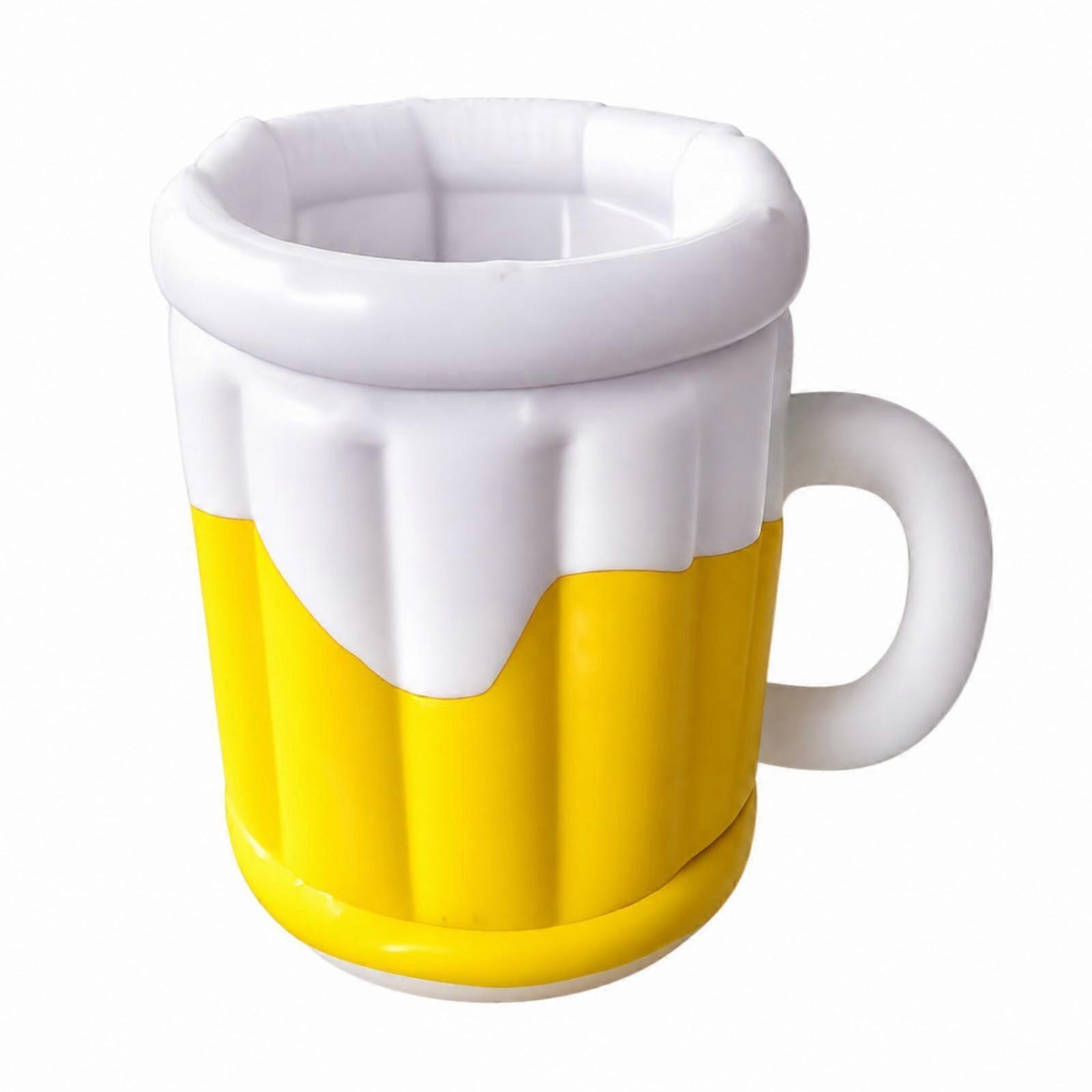 Inflatable Beer Cooler with Side Handle Portable Drinks Cooling Bin Space-Saving