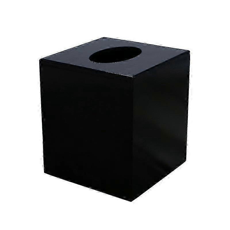 Refillable Matte Black Acrylic Tissue Box