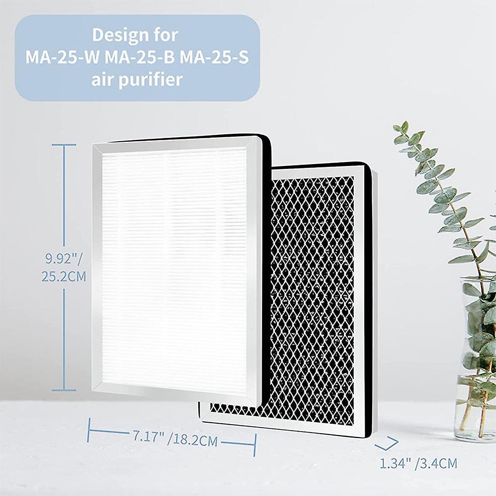 Echte HEPA-Filter MA-25 H13 Set - Actieve Kool En Voorfilter 2 Stuks