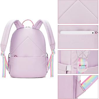 Zaino Scuola 3 Pezzi Per Ragazze | Grande, Con Borsa Tote E Astuccio, Impermeabile, Viola
