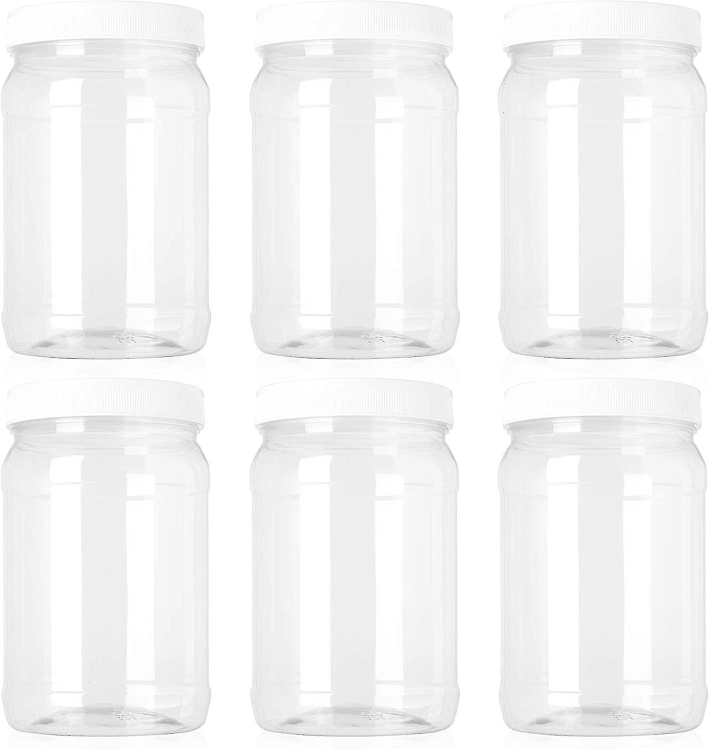 17 Oz Plastic Jars With Screw On Lids Storage Jars