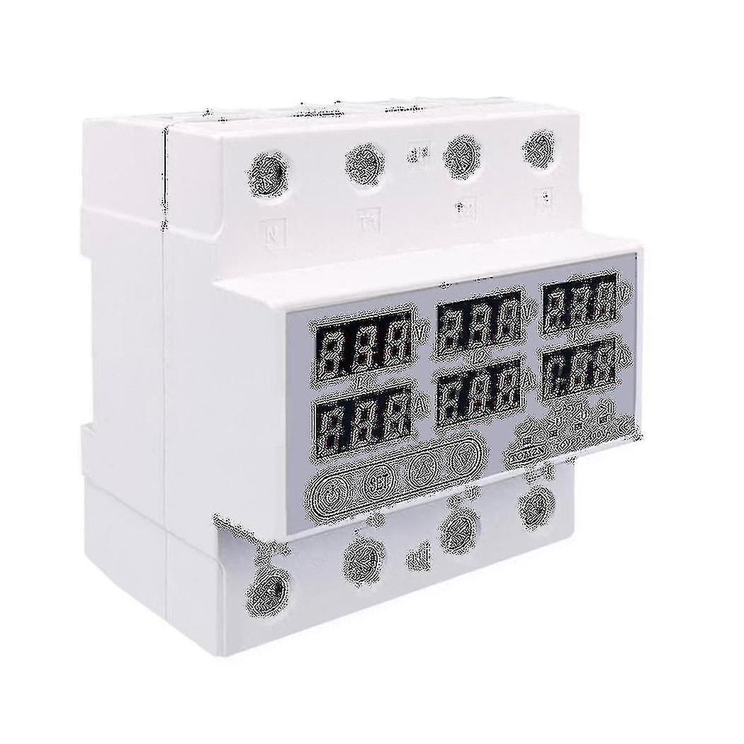 Din Rail 3 Phase Voltage Relay 380v Voltmeter Ammeter Over And Under Voltage Monitor Relays Protect