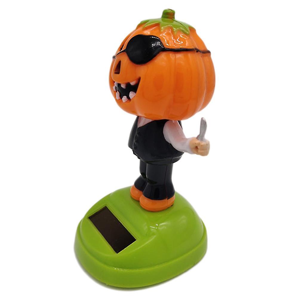 Halloween Solar Powered Dancing Pumpkin Car Decor 5x5x10cm