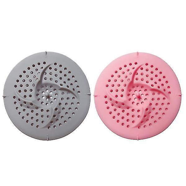 2pcs Kitchen Sink Floor Drain Cover Bathroom Anti-blocking Hair Drain Filter Strainer Plug Sucker Co