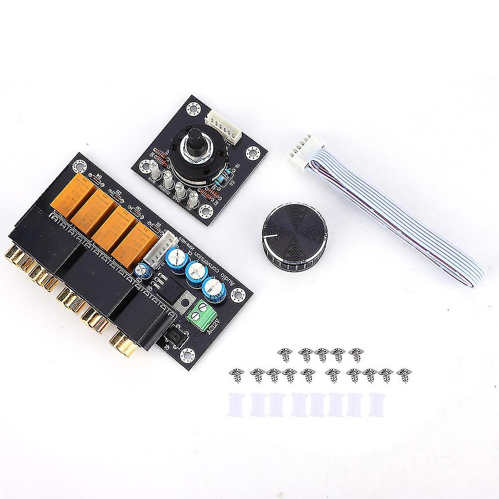 Audio Signal Selection Board 4 Way Audio Input Switching Input Board Selector Ac12~15v