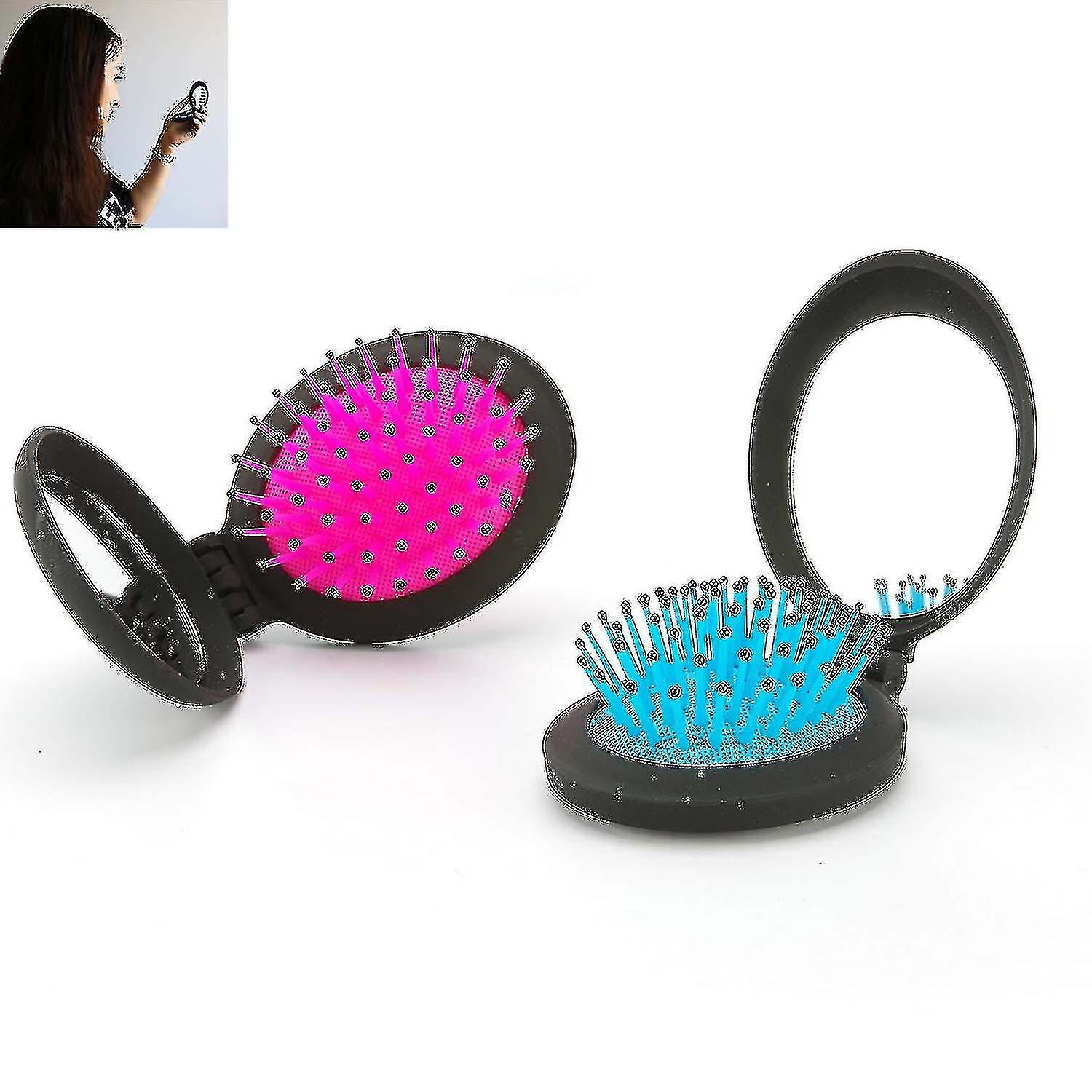 Mini Round Folding Comb Health Massage