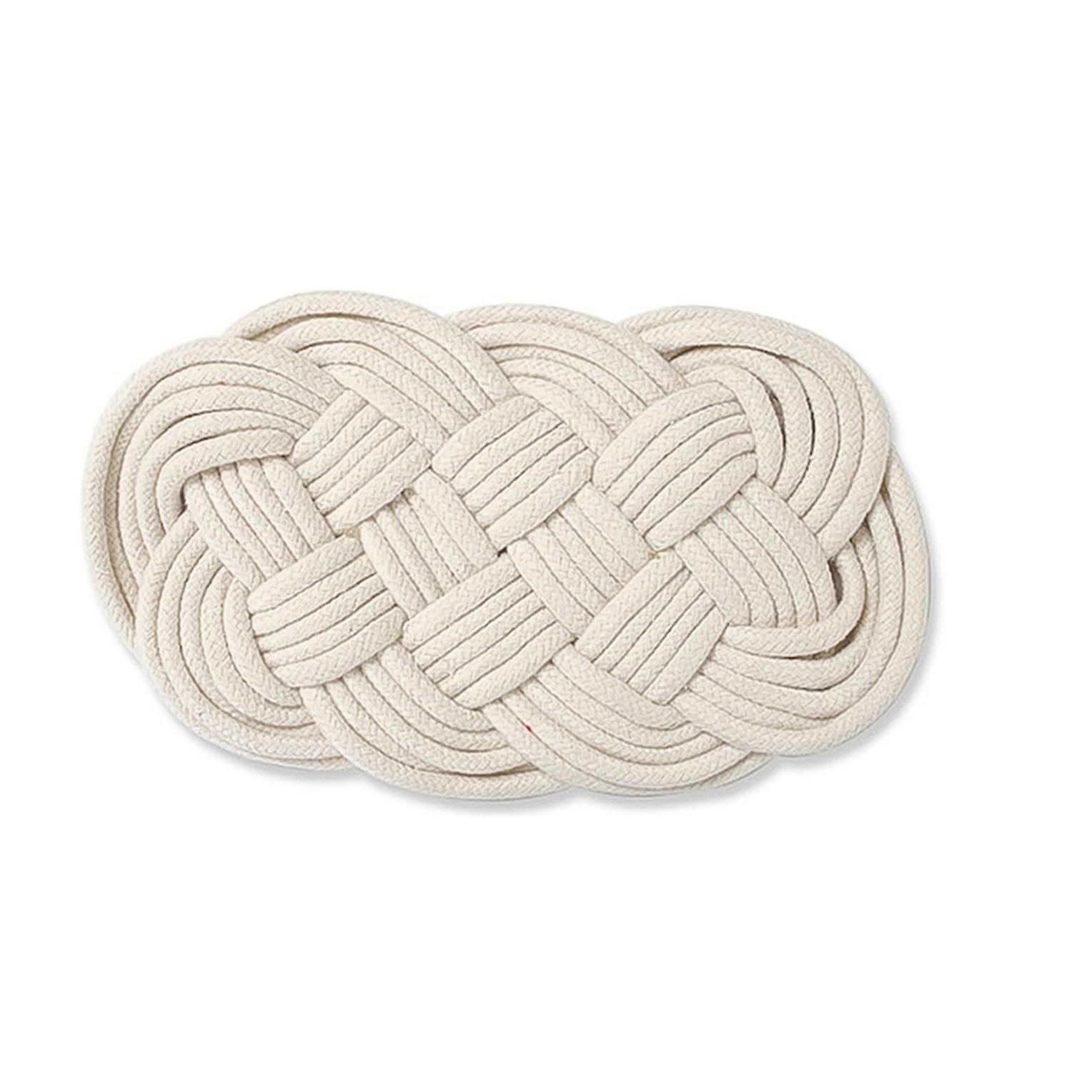 Coaster Handmade Heat Insulation Nordic Style Rattan Thread Jute Cross Table Mat for Home