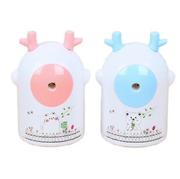 2 Pieces Pencil Sharpener Portable Kids Handheld Manual Pencil Sharpener