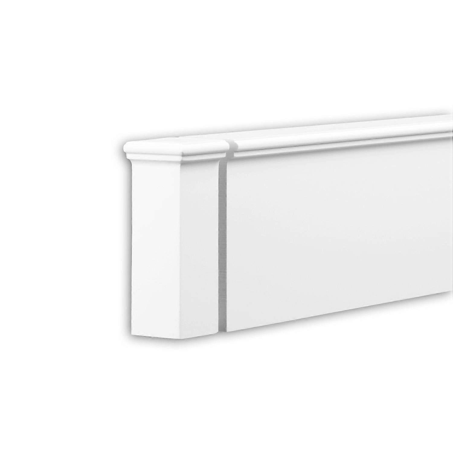 Profhome Decor 1 x End element 433332 Profhome white Rigid polyurethane foam pre-primed lightweight, sturdy, dimensionally s