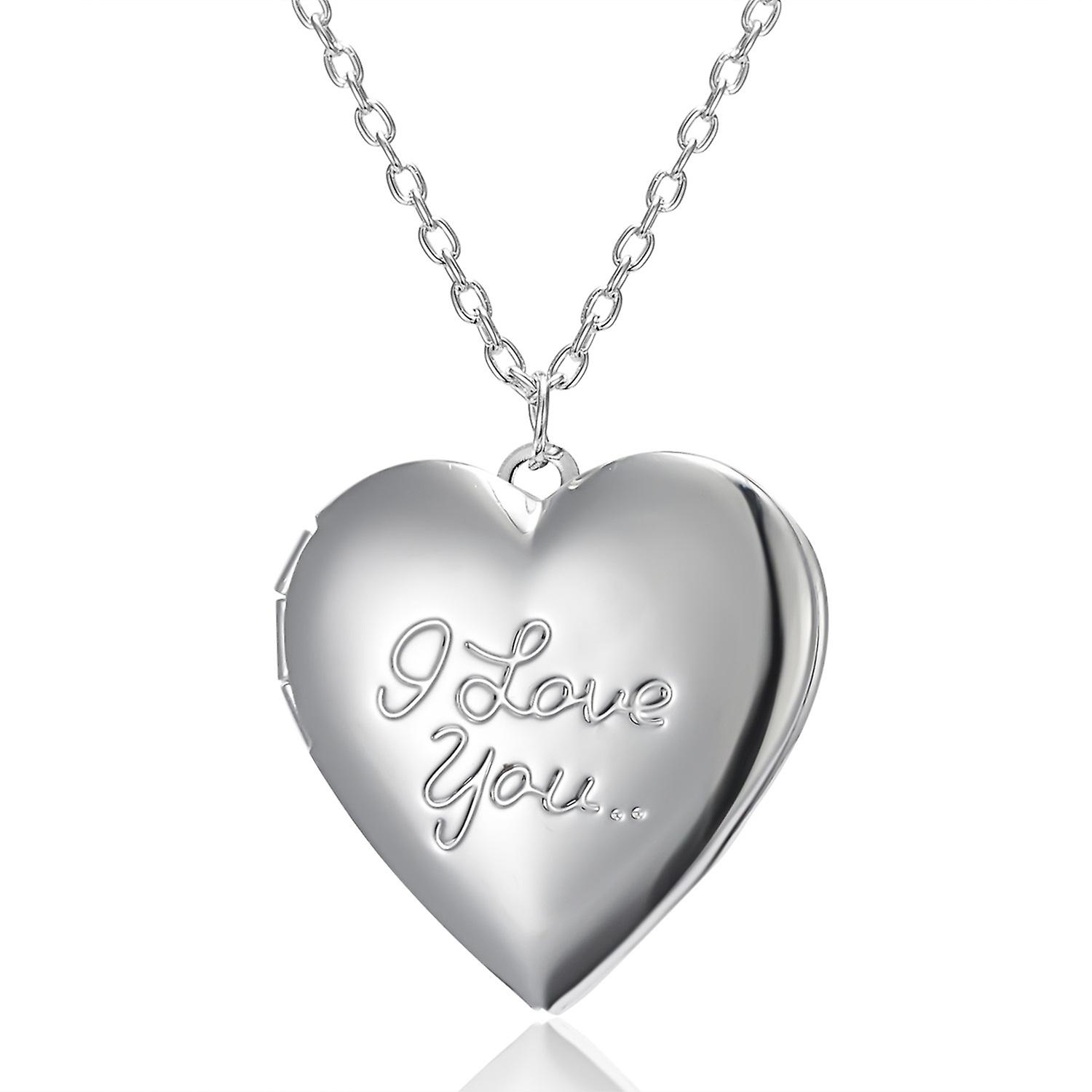 Collier photo romantique avec cadre photo et médaillon commémoratif pour femme